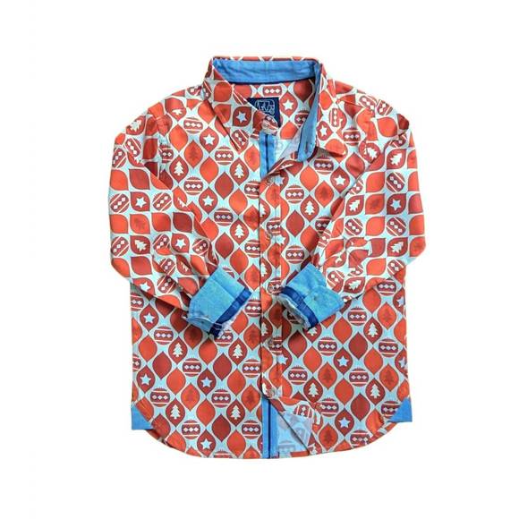 NEW TUKTUK DESIGNS boy's ornaments long sleeve shirt in orange - Picture 1 of 1